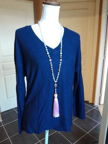 Pull fin marine maille nid d'abeilles neuf