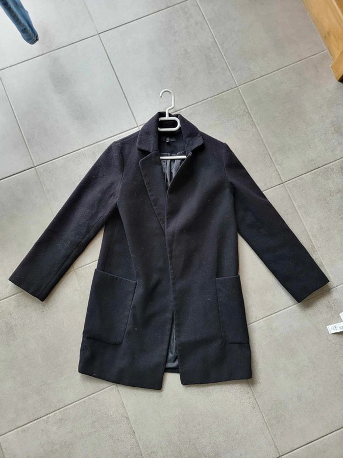 Manteau trench mi-long noir hiver Missguided - photo numéro 8