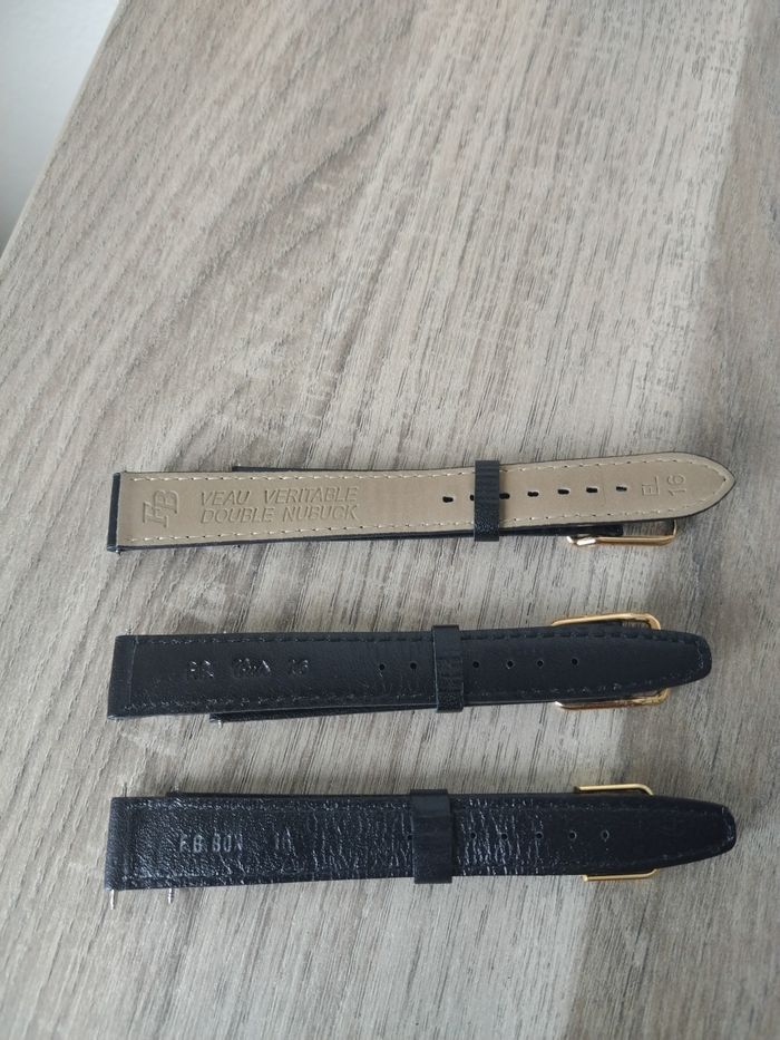 Lot de bracelets montres en cuir veau véritable "France Bracelets" Neuf - photo numéro 2