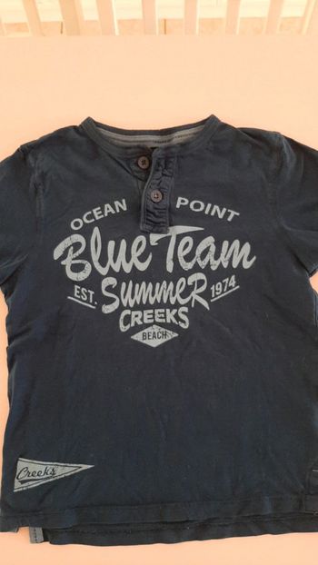 T shirt garçon manches courtes Marine 10 ans