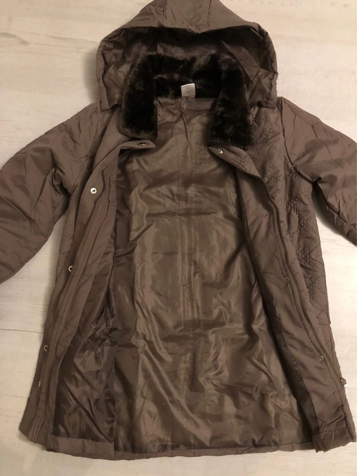 BB- manteau/veste 3/4 « taupe » à capuche T 38/40 NEUF - photo numéro 13