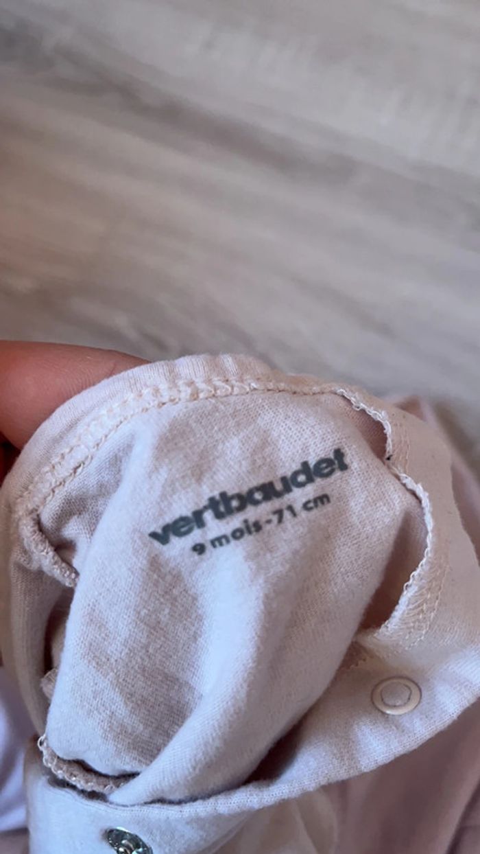 Pyjama Vertbaudet, bébé fille, taille neuf mois - photo numéro 3