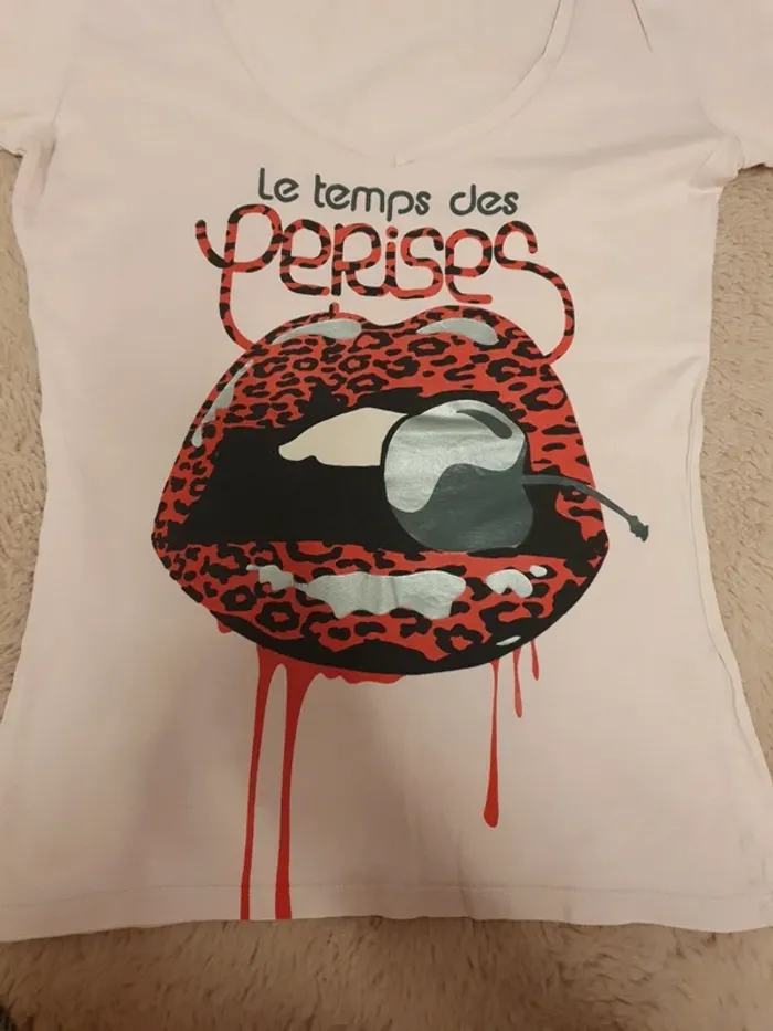 Tee shirt le temps des cerises femme taille M - photo numéro 2