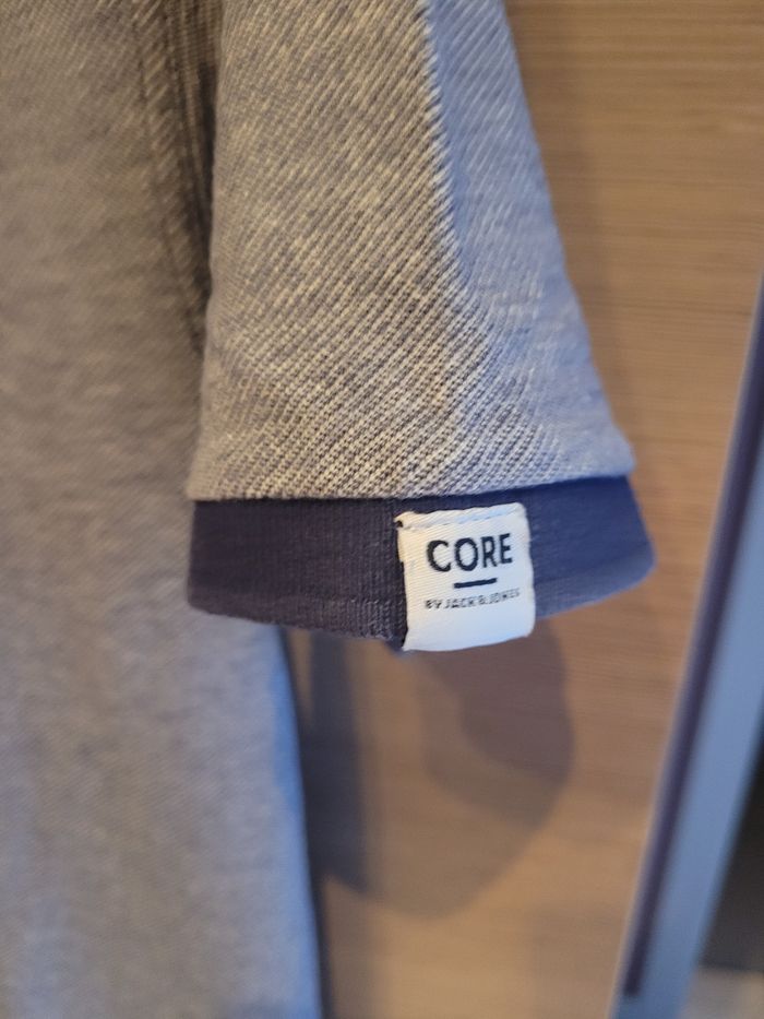 Polo gris chiné bleu marine - photo numéro 5