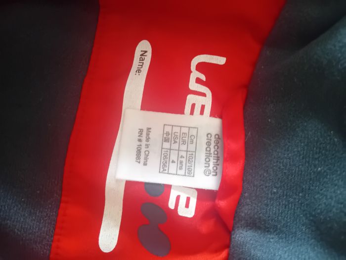 Veste de ski Wed'ze rouge 4 ans – Enfant - photo numéro 5