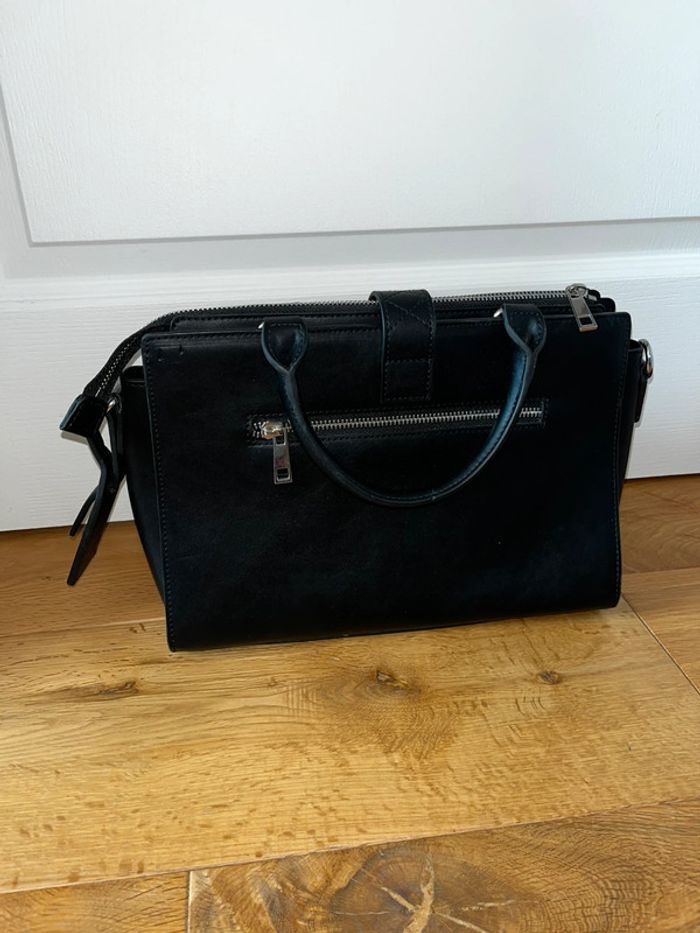 Sac à main noir avec bandoulière - photo numéro 3