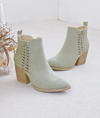 Bottines style Santiag courte 38 vert bleu