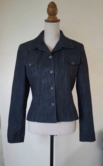 Veste en jean bleue foncée Camaïeu Taille 40