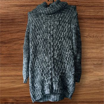 Robe pull en mailles grise, H&M - 34/XS