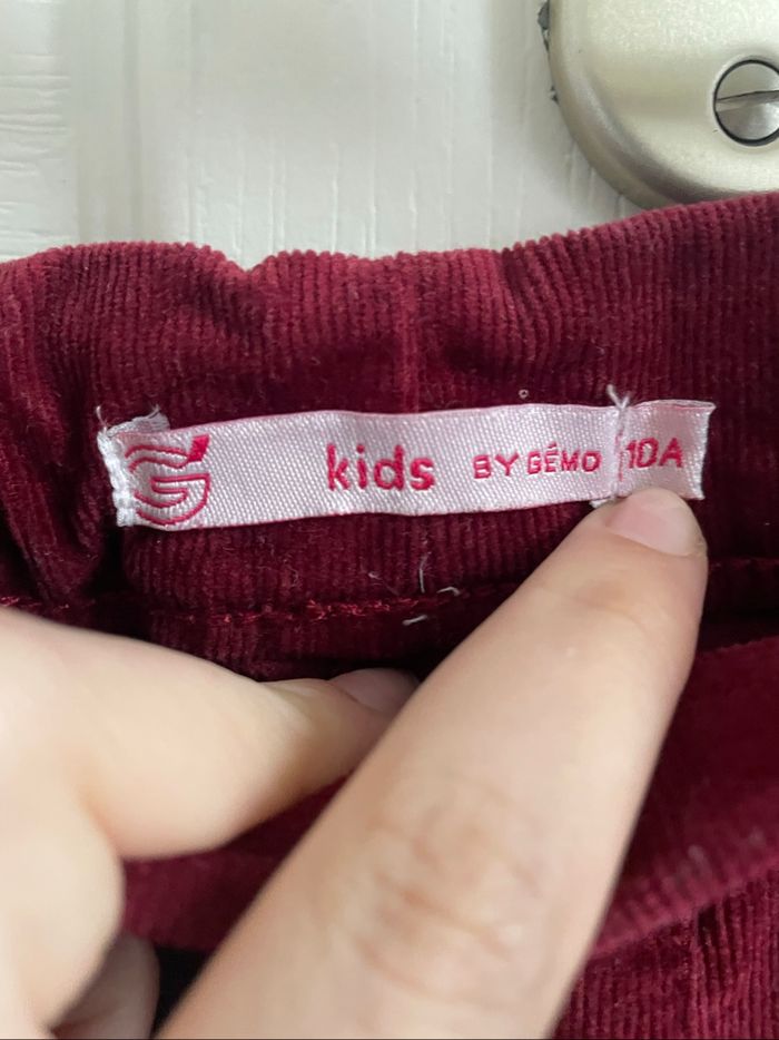 Pantalon velours bordeaux (10A) - photo numéro 3