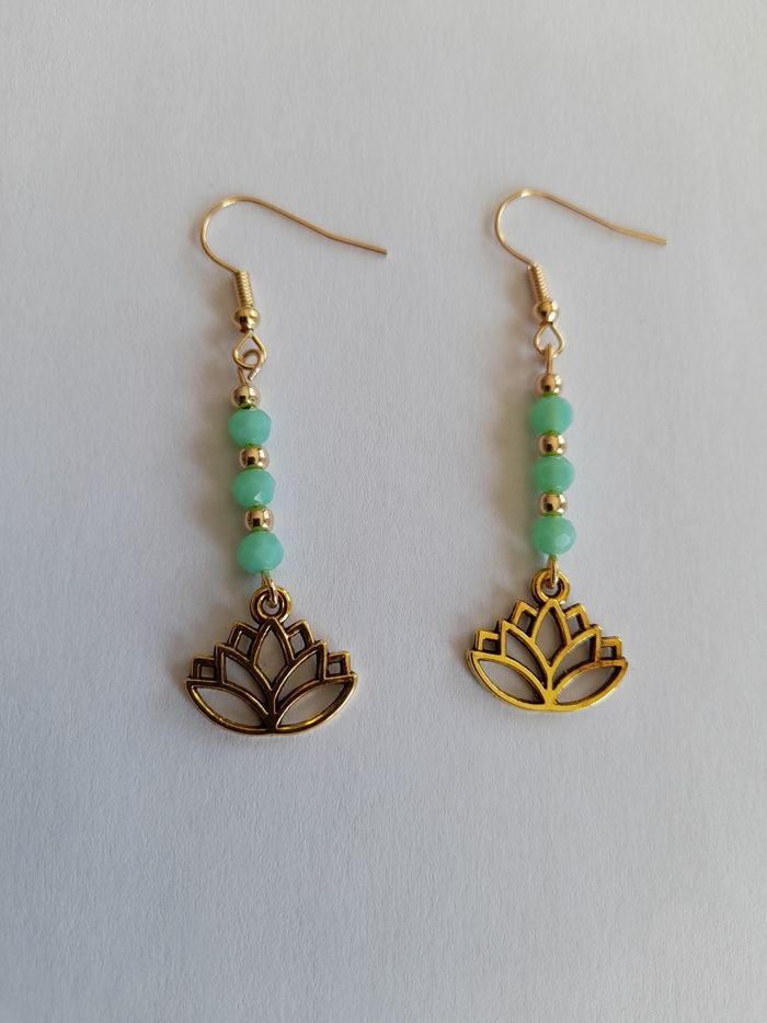 Boucles d'oreilles fleur de Lotus - photo numéro 3