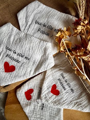 Bavoir  pour demande marraine