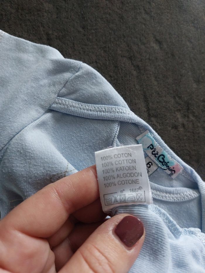 Lot de 2 bodies manches courtes 👦 Petit Béguin 💯% coton 6mois - photo numéro 10