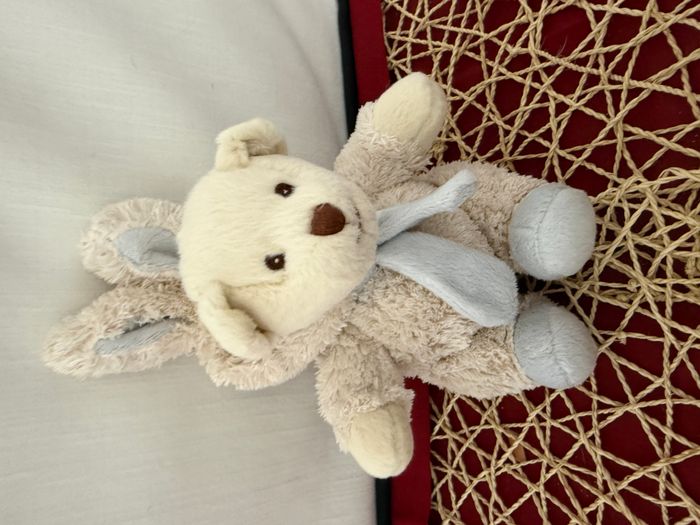 Peluche ours bleu blanc déguisé en lapin BUKOWSKI - photo numéro 3