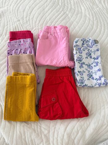 👖👶 Lot pantalons-leggings-jean - bébé fille - 6 mois - catimini -kiabi- très bon état 