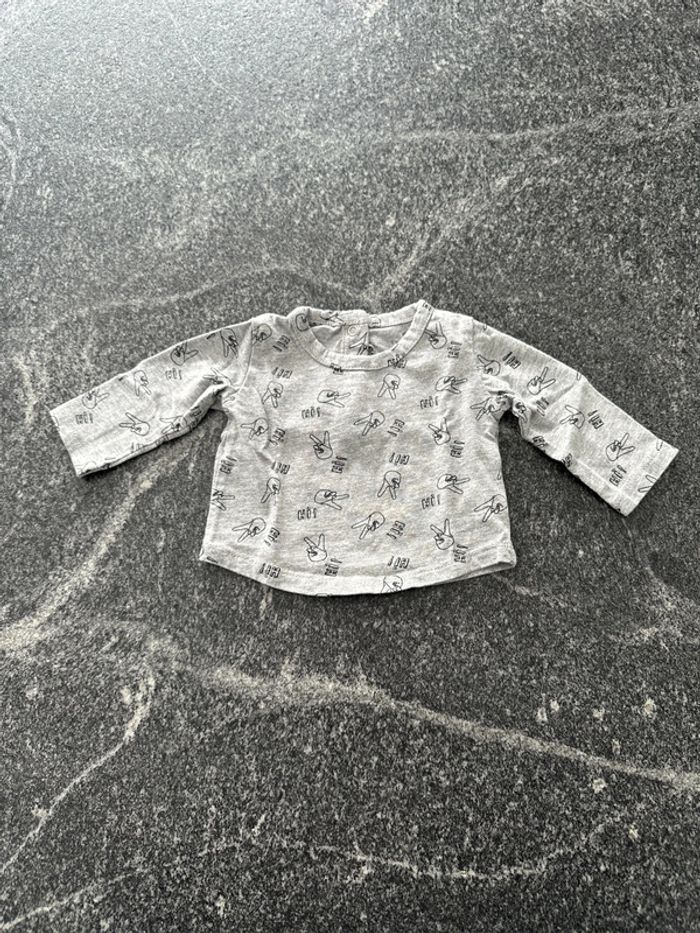 Lot de 7 tshirts manches longues bébé garçon 1 mois très bon état - photo numéro 5