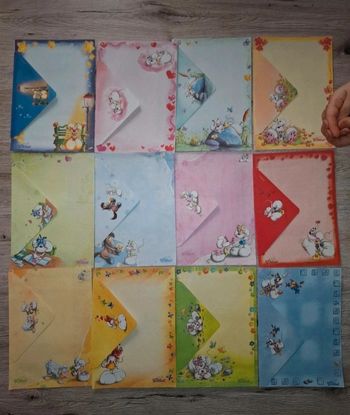 Feuilles de papiers à lettres Diddl avec leurs enveloppes