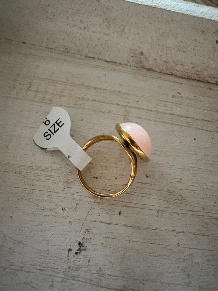 Bague dorée et rose T6 - photo numéro 5