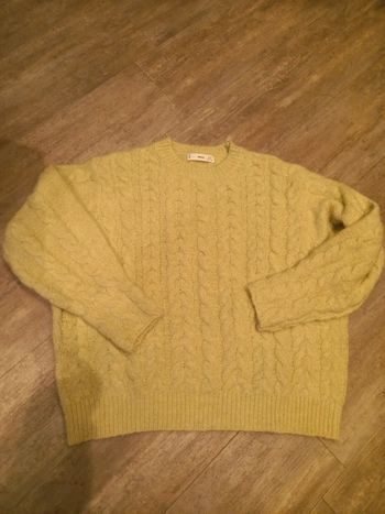 Pull en laine femme L vert pale