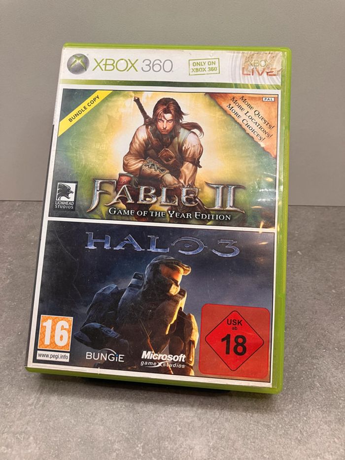 Jeux Xbox 360 : Pack Fable 2 + Halo 3 (J2024288)