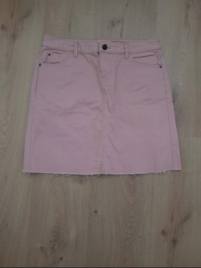 Jupe en jean rose