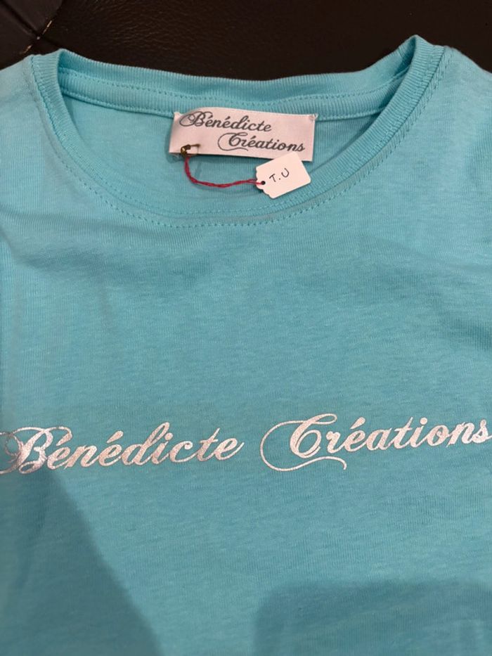 T-shirt taille unique turquoise - photo numéro 2