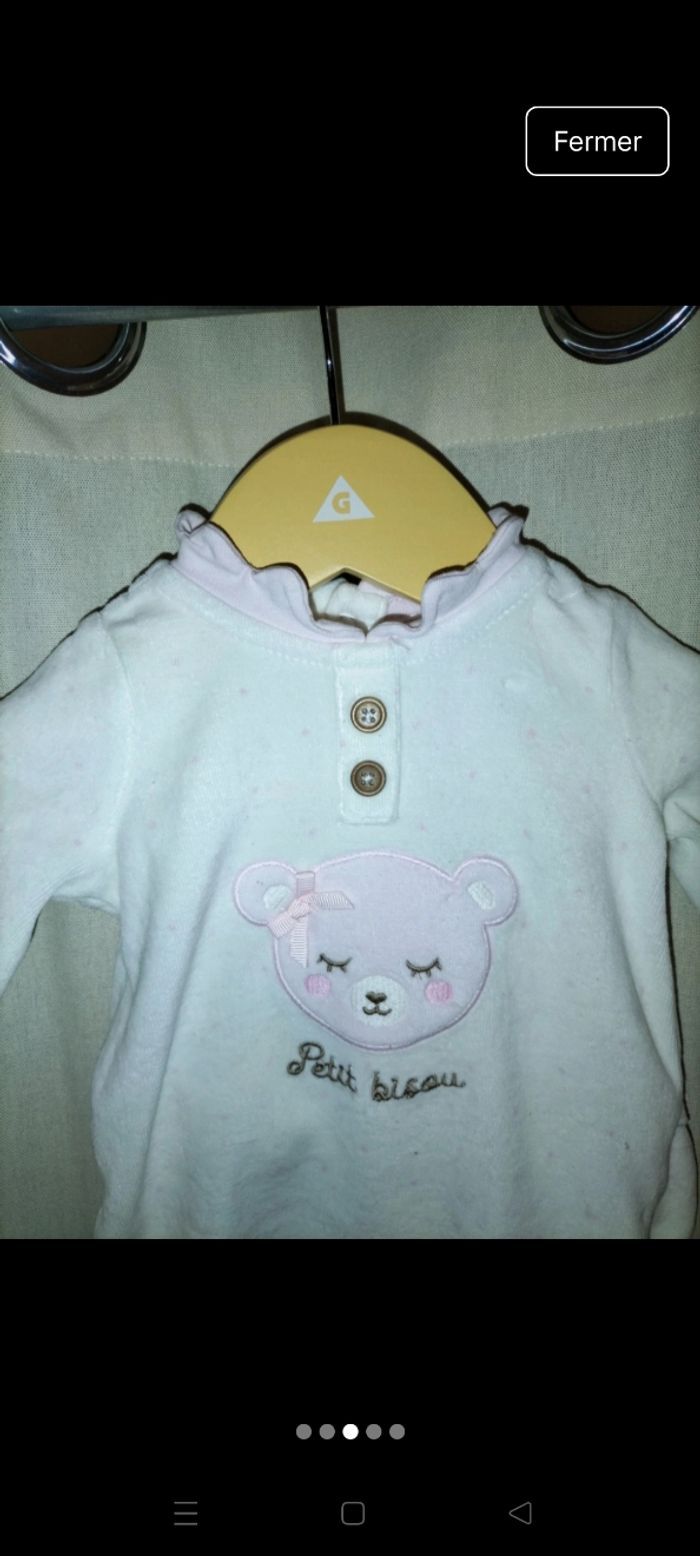 Pyjama blanc sergent major 1 mois - photo numéro 3