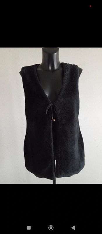 Gilet sans manches fausse fourrure