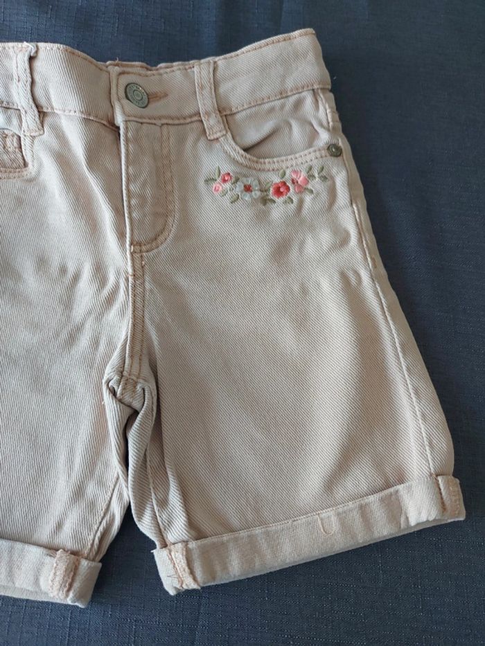 Bermuda en jeans rose poudre Vertbaudet 5 ans - photo numéro 3