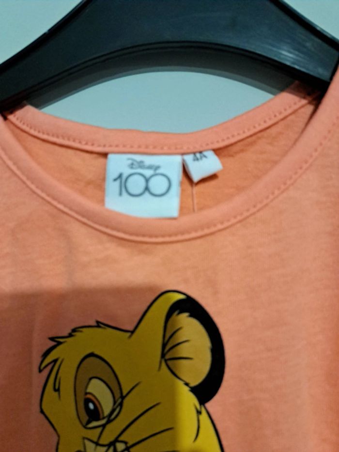 T-shirt corail Simba Disney 100 ans - photo numéro 3