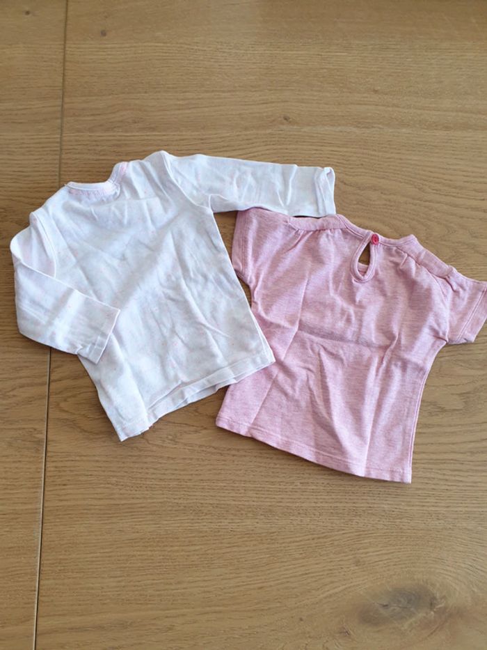 Lot de 2 t-shirt fille 1 mois - photo numéro 2