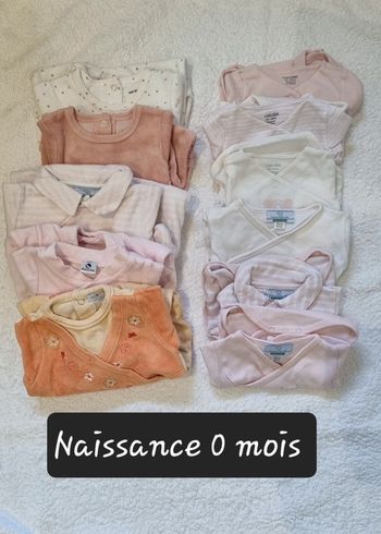 Lot 11 articles fille naissance