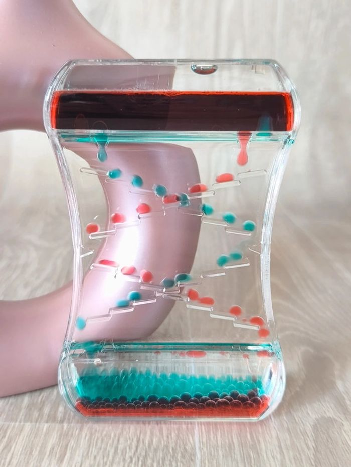 Sablier à huile double apaisant vert et rouge - photo numéro 2