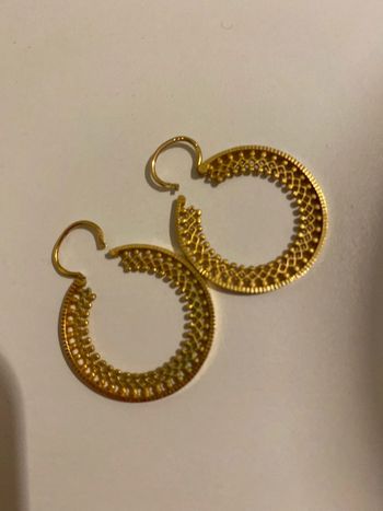 Boucles plaque or oreilles