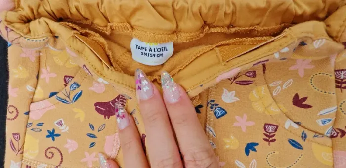 Ensemble Fille Tape à l’œil t-shirt Mini Cool + pantalon chaud – 3 mois - photo numéro 3
