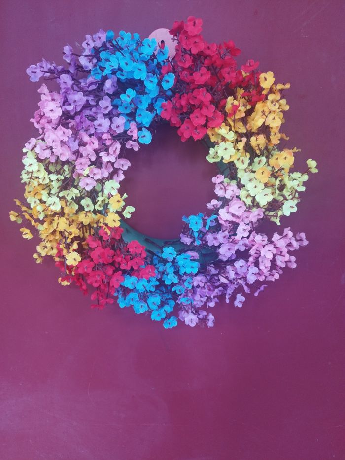 Couronne de porte fleurs 25 cm