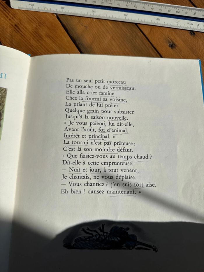 Livre ancien les fables de La Fontaine, 1960 - photo numéro 4