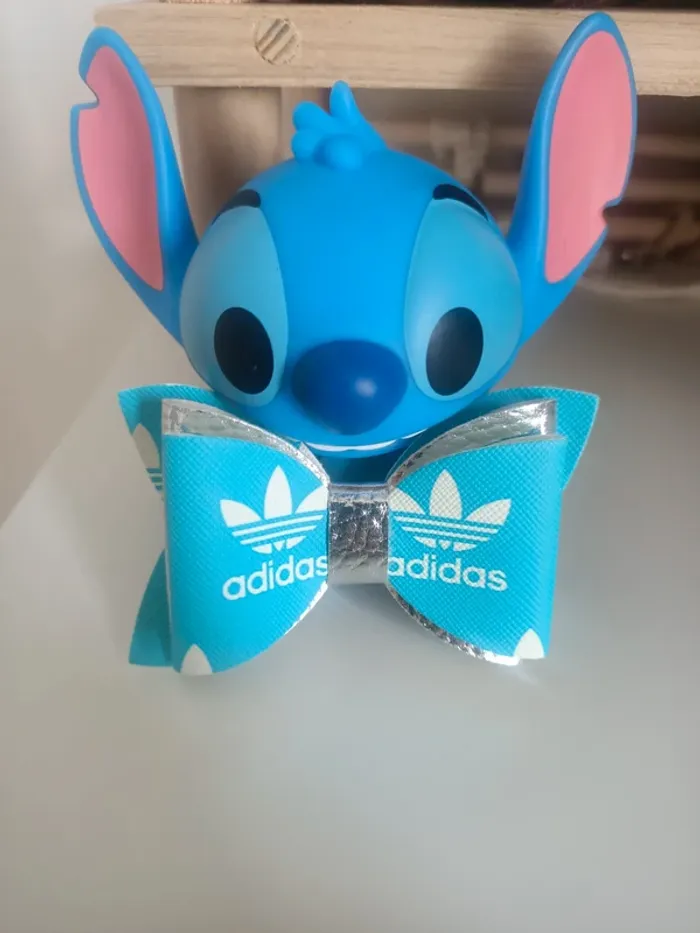 Barrette bleu croco fait main