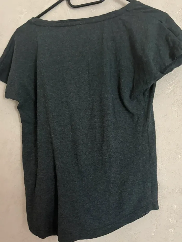 T-shirt gris foncé Energetics motif doré GRL PWR avec cœur - photo numéro 5