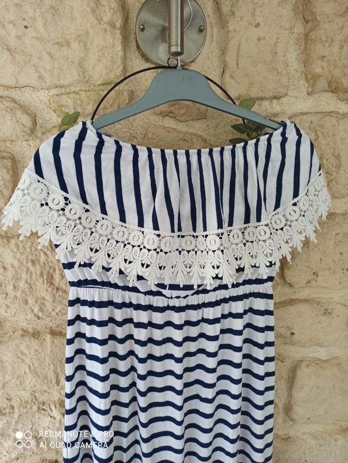 Robe bandeau rayée 40/42 v - photo numéro 2