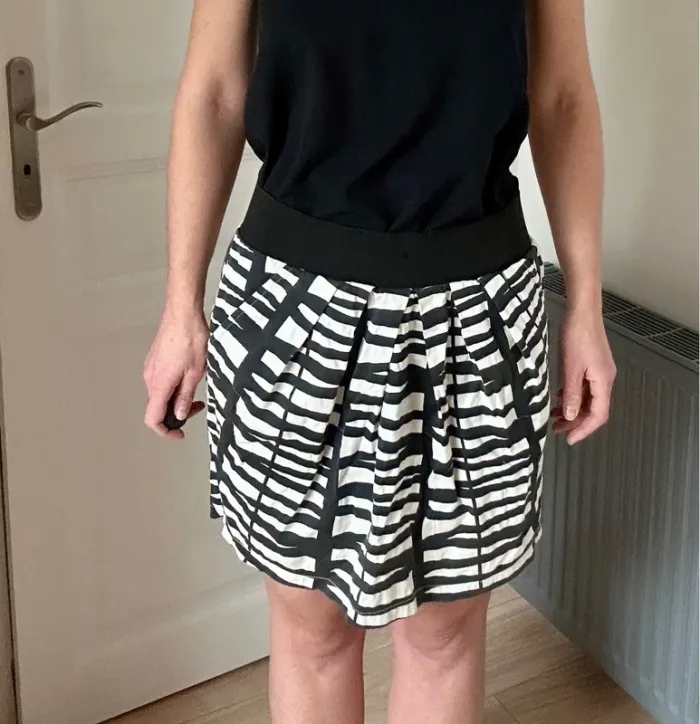 Jupe Vera Moda – Taille 38 – Blanc crème & noir - photo numéro 6