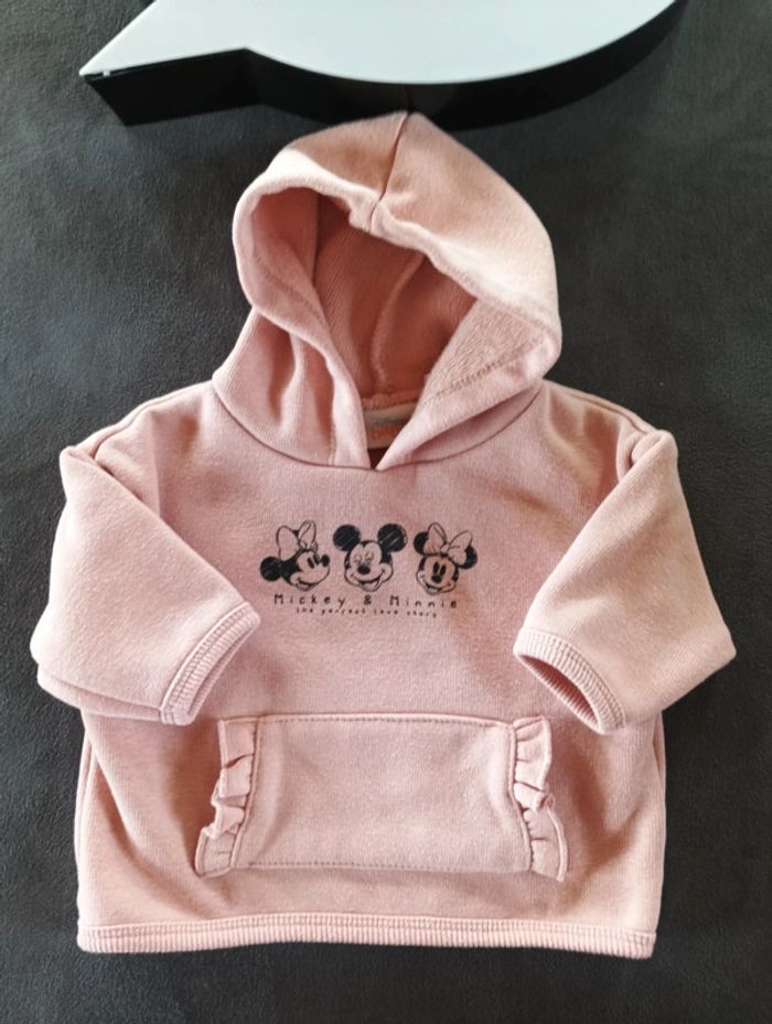 Sweat à capuche Fille 1 mois Minnie et Mickey Disney Baby - photo numéro 2