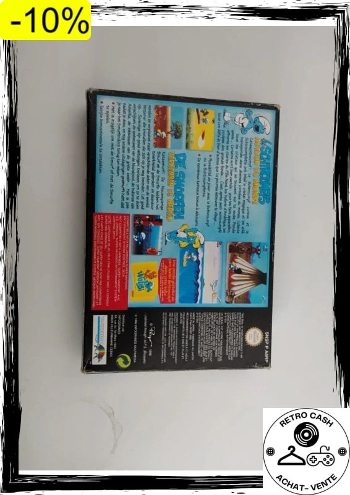 Boîte Les Schtroumpfs Autour Du Monde sur Super Nintendo fah sans jeu sans notice - photo numéro 5