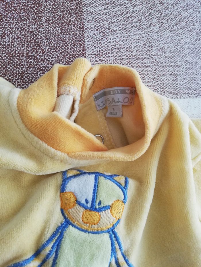 Pijama jaune chat 1 mois kimbaloo - photo numéro 2