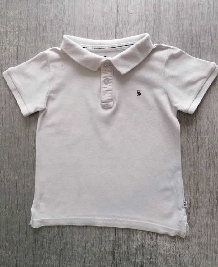 Ensemble Polo manches courtes blanc/ bermuda imprimé 4 ans - photo numéro 2