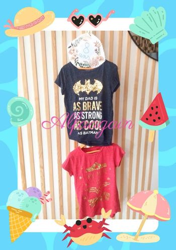 Lot t-shirts next 8ans Batman Wonder woman