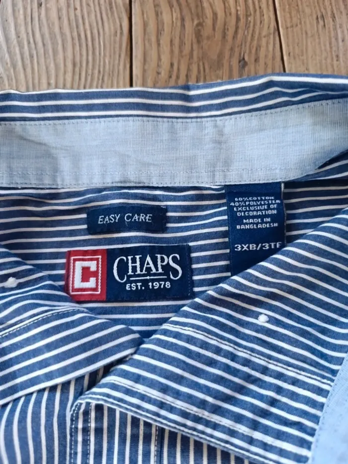 Chemise manches longues Chaps à rayures 3xl - photo numéro 3