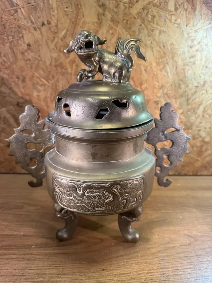 Brûle-parfum ancien en bronze