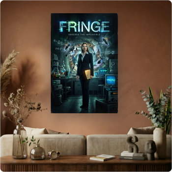 Affiche "Fringe" poster série science-fiction FBI mystère déco murale A3 Sans cadre