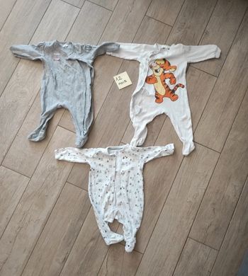 Lot de 3 pyjamas fins mixte 12 mois Tigrou